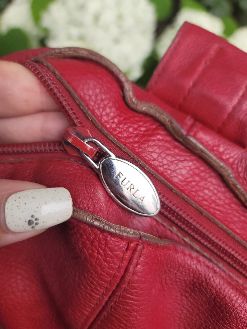 Furla Vintage Red Leather Slouchy Hobo And Dust Bag - Picture 12 of 16